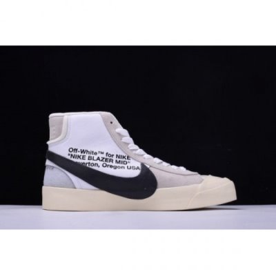 Nike Blazer Mid Virgil Abloh Beyaz / Siyah Kaykay Ayakkabı Türkiye - TCVALKZX